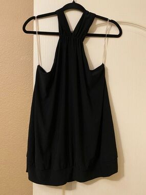 torrid Black Gathered Racerback Crop Tank